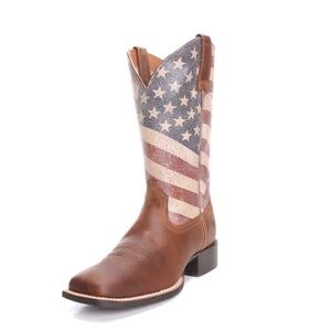 Ariat Womens Round Up Patriot Cowboy Boots American Flag - Size 9 1/2